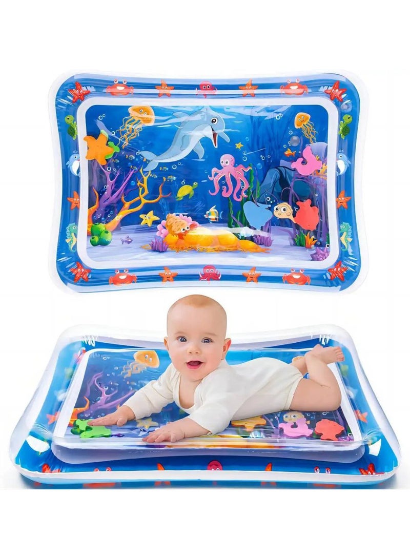 Water mat for infants, a luxurious inflatable water mat for infants and young children is the ideal place for playtime and an activity to stimulate your child's development, a children's play mat suitable as a gift for children from 3 months old - Image 1